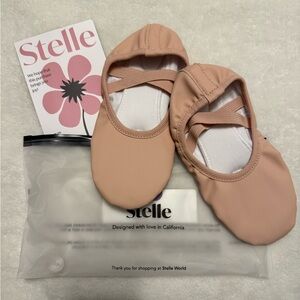 Stelle Ballet Slippers, split sole, ballet pink - size 1 girls